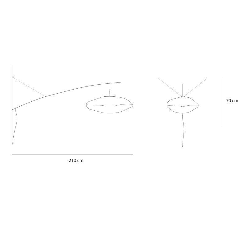Croquis Cumulus perché à une branche