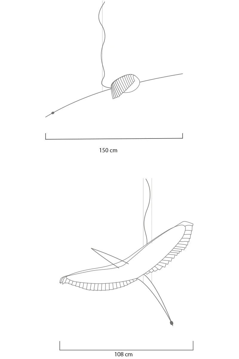 Croquis l'Oiseau mobile à plumes Céline Wright