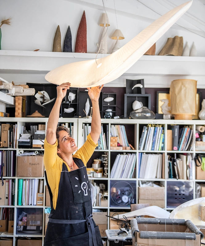 Celine Wright dans son atelier